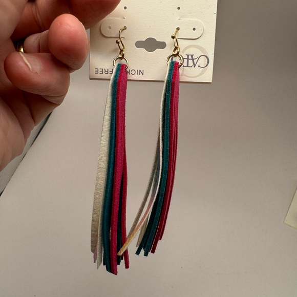 586-Cato Dangle Drop Earring Lot Of 2 Nickel Free Fun Fashion Style - Picture 8 of 9